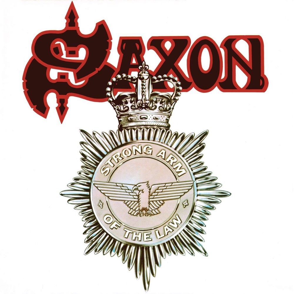 SAXON Strong Arm Of The Law (White / Red & Black Splatter) (Винил)
